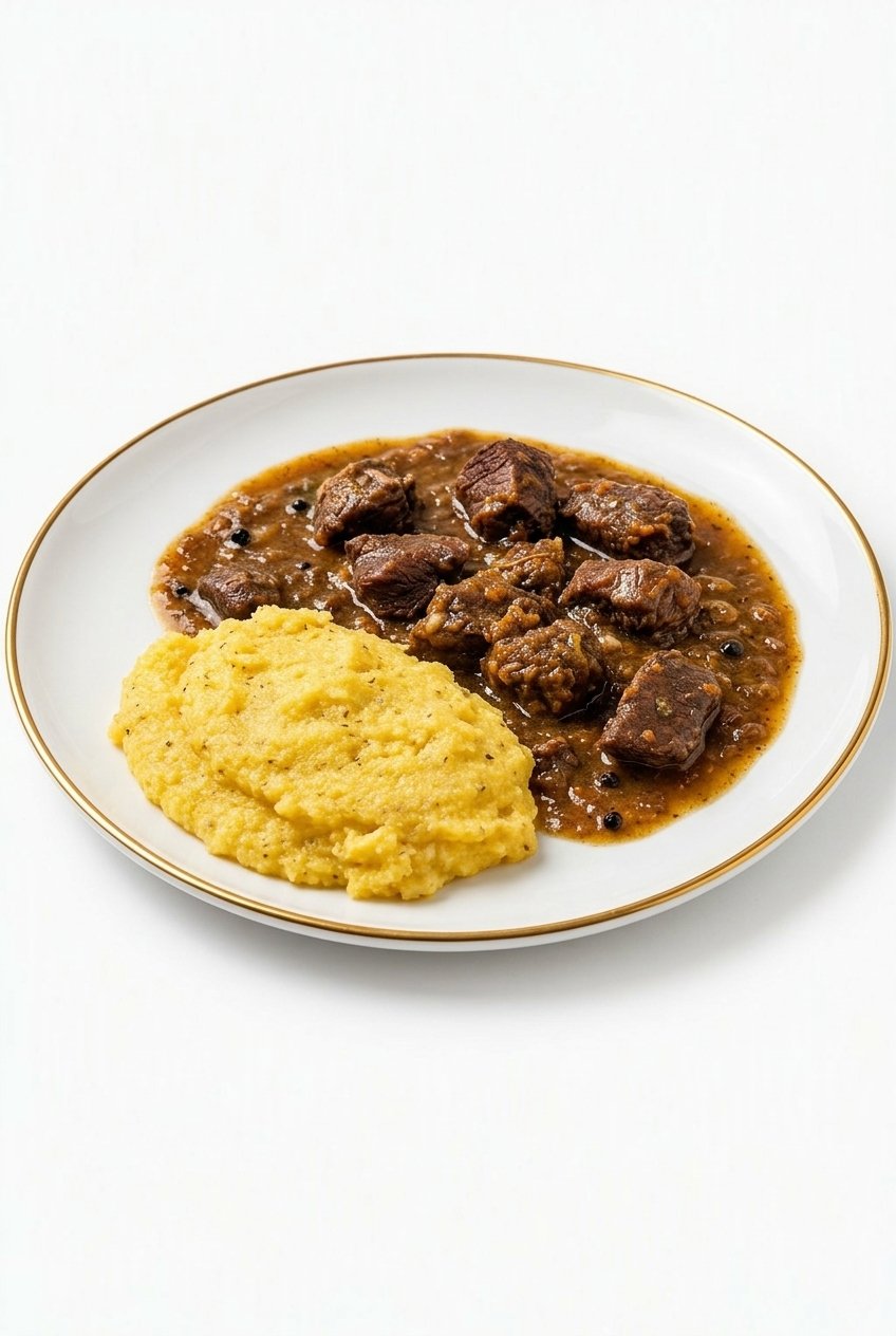 Cervo in salmì con polenta